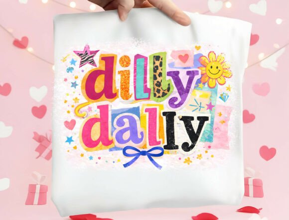 Dilly Dally PNG: A Playful Retro Vibe for Modern Design