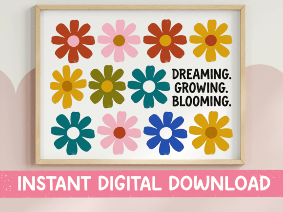 Dreaming Growing Blooming SVG: Floral Art for Modern Makers