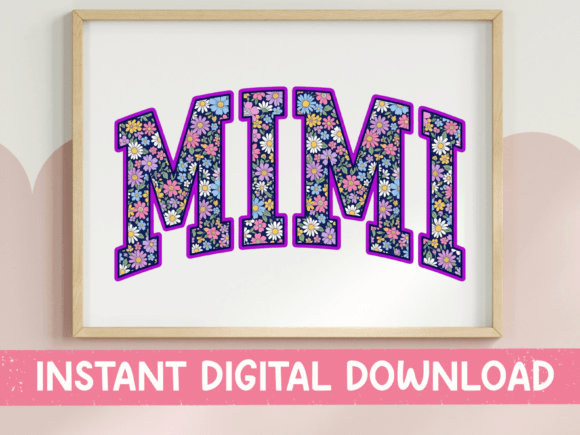 Floral Mimi Arched SVG PNG: A Cheerful Design for the Mimi in Your Life