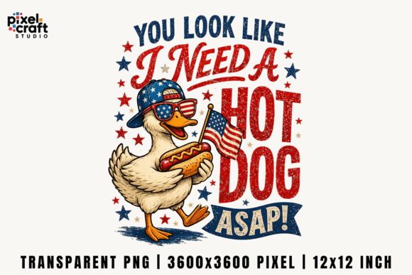 Funny 4th of July Hot Dog Duck PNG: Beyond the Joke