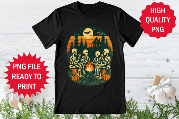 Halloween Skeleton Party Campfire Shirt: A Design That Sparks Joy