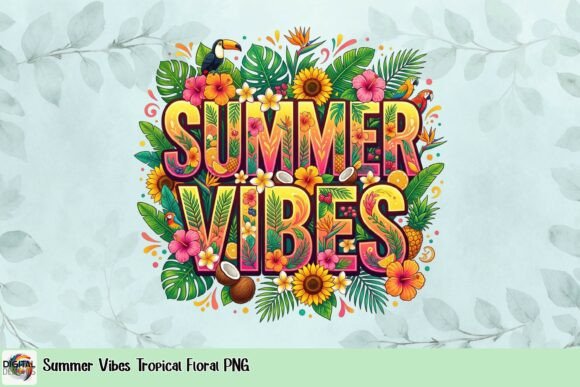 Infuse Your Projects with Summer Vibes Tropical Floral PNG