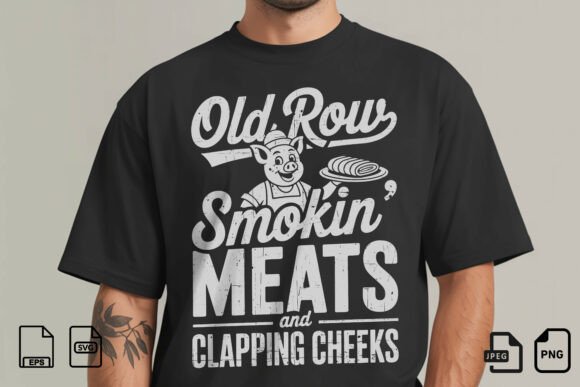 Old Row Smokin Meats BBQ T-Shirt: A Design Built for Pitmasters