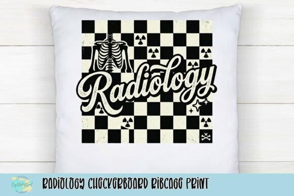 Radiology Checkerboard Ribcage Print: Infusing Medical Humor into Design
